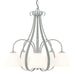 Sweeping Taper 5 Arm Chandelier in Vintage Platinum - 101445-SKT-82-GG0001 by Hubbardton Forge