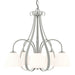 Sweeping Taper 5 Arm Chandelier in Sterling - 101445-SKT-85-GG0001 by Hubbardton Forge