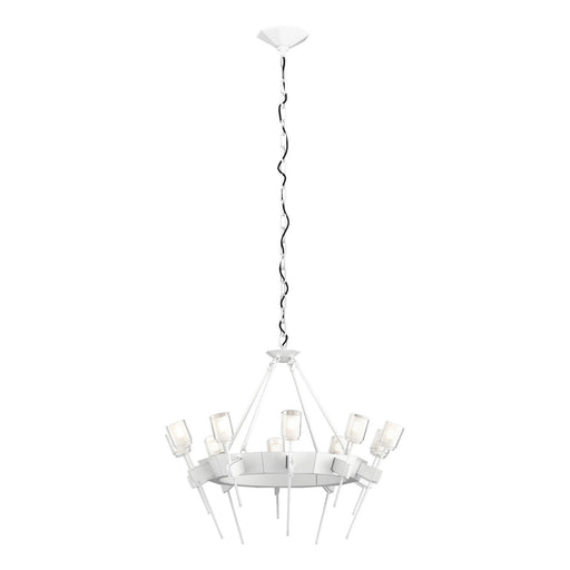 Echo 10-Light Circular Chandelier in White - 101525-SKT-02-YC0369 by Hubbardton Forge