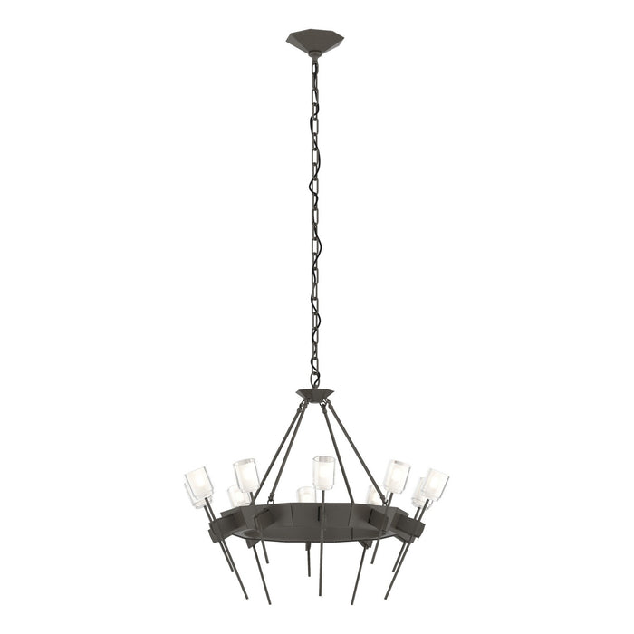 Echo 10-Light Circular Chandelier in Dark Smoke - 101525-SKT-07-YC0369 by Hubbardton Forge