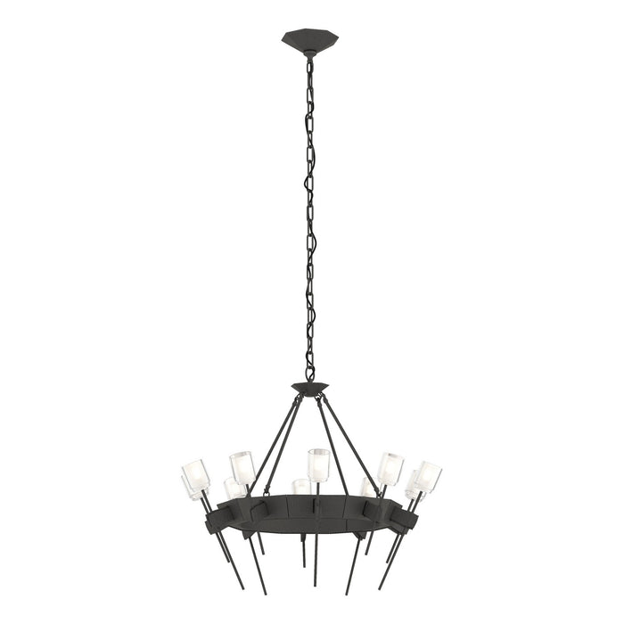 Echo 10-Light Circular Chandelier in Natural Iron - 101525-SKT-20-YC0369 by Hubbardton Forge