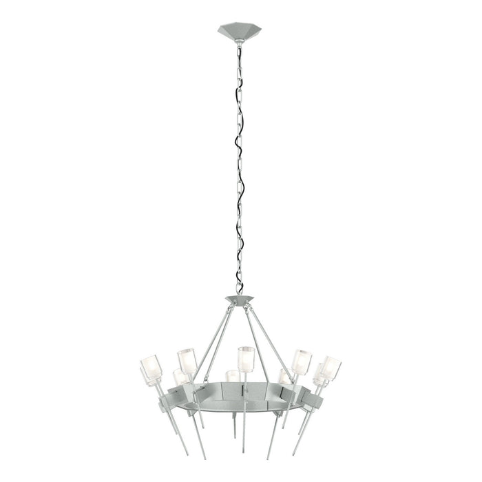 Echo 10-Light Circular Chandelier in Vintage Platinum - 101525-SKT-82-YC0369 by Hubbardton Forge