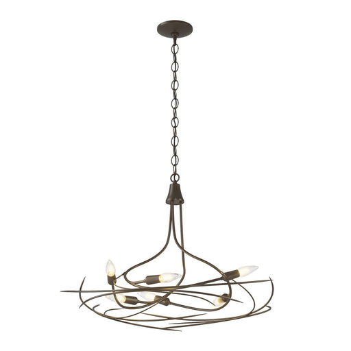 Wisp 6-Light Chandelier in Bronze - 101620-SKT-05 by Hubbardton Forge