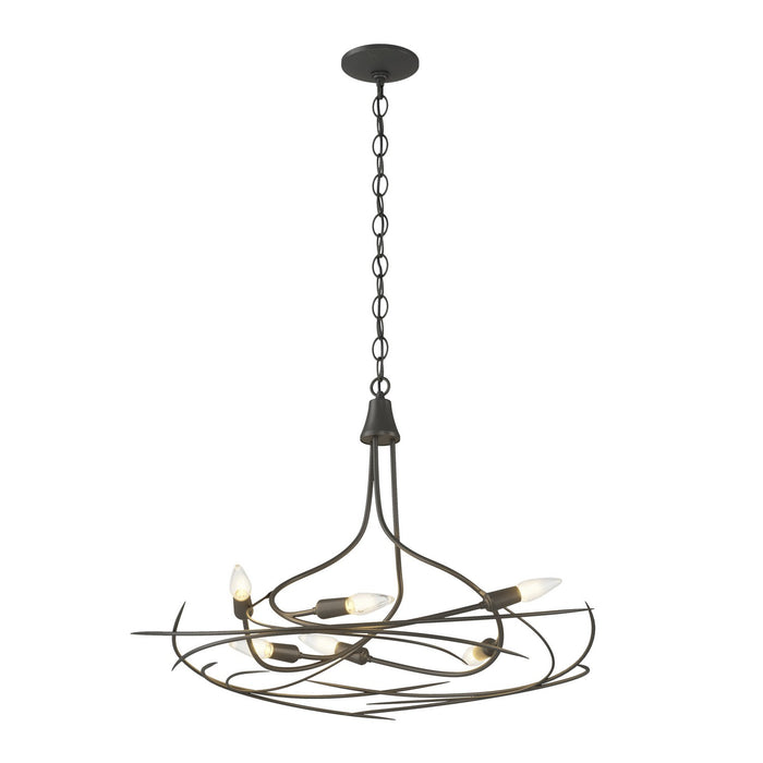 Wisp 6-Light Chandelier in Natural Iron - 101620-SKT-20 by Hubbardton Forge