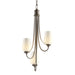 Flora 3 Arm Chandelier in Bronze - 103033-SKT-05-GG0303 by Hubbardton Forge