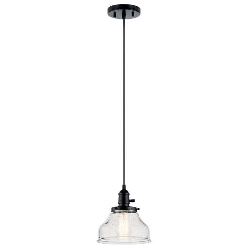 43850BK- Avery 1-Light Mini Pendant in Black by Kichler Lighting