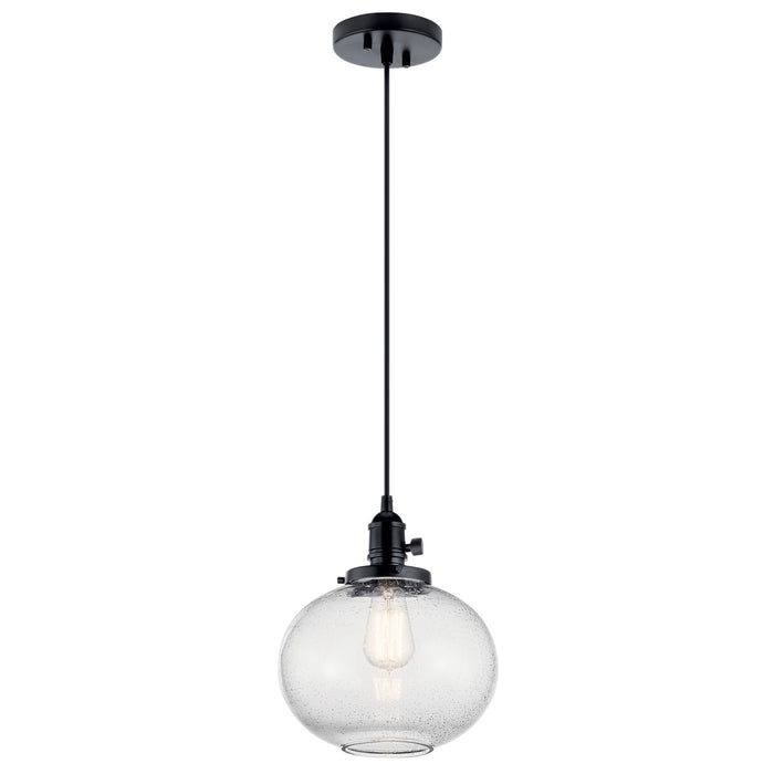 43852BK- Avery 1-Light Mini Pendant in Black by Kichler Lighting