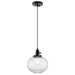 43852BK- Avery 1-Light Mini Pendant in Black by Kichler Lighting