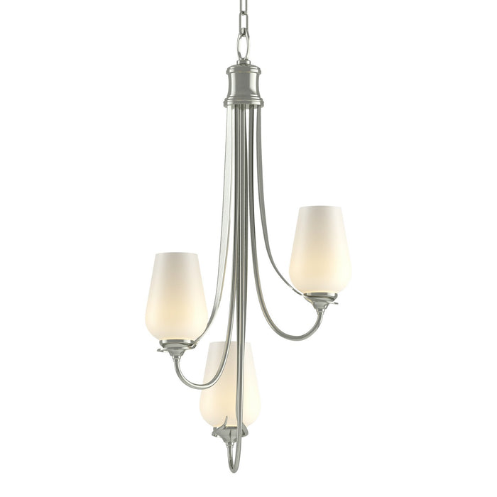 Flora 3 Arm Chandelier in Sterling - 103033-SKT-85-GG0303 by Hubbardton Forge