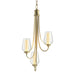 Flora 3 Arm Chandelier in Modern Brass - 103033-SKT-86-ZS0354 by Hubbardton Forge