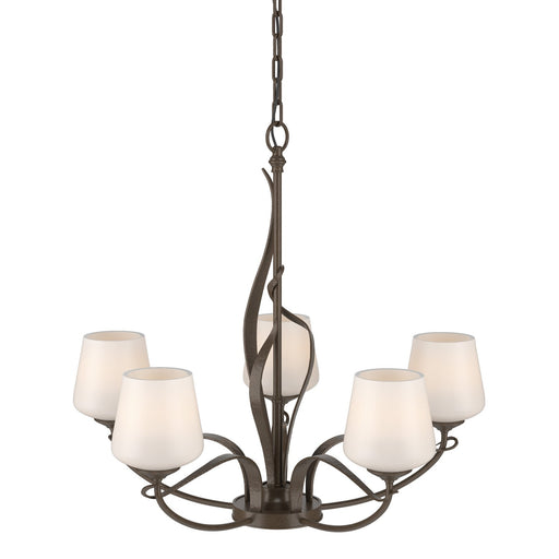 Flora 5 Arm Chandelier in Bronze - 103040-SKT-05-GG0236 by Hubbardton Forge