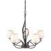 Flora 5 Arm Chandelier in Dark Smoke - 103040-SKT-07-GG0236 by Hubbardton Forge