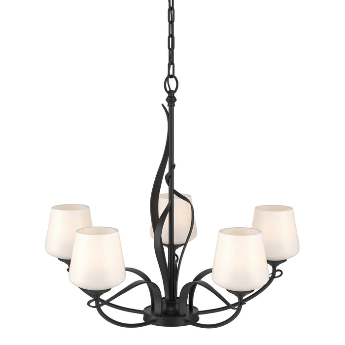 Flora 5 Arm Chandelier in Black - 103040-SKT-10-GG0236 by Hubbardton Forge