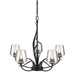 Flora 5 Arm Chandelier in Black - 103040-SKT-10-ZM0236 by Hubbardton Forge