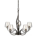 Flora 5 Arm Chandelier in Oil Rubbed Bronze - 103040-SKT-14-ZM0236 by Hubbardton Forge