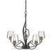 Flora 5 Arm Chandelier in Natural Iron - 103040-SKT-20-ZM0236 by Hubbardton Forge