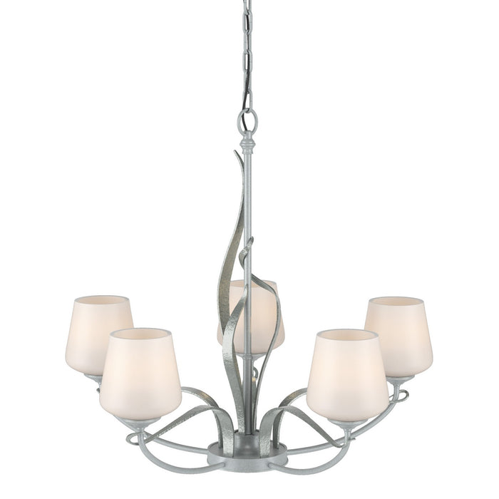 Flora 5 Arm Chandelier in Vintage Platinum - 103040-SKT-82-GG0236 by Hubbardton Forge