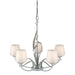 Flora 5 Arm Chandelier in Vintage Platinum - 103040-SKT-82-GG0236 by Hubbardton Forge