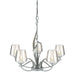 Flora 5 Arm Chandelier in Vintage Platinum - 103040-SKT-82-ZM0236 by Hubbardton Forge