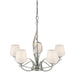 Flora 5 Arm Chandelier in Sterling - 103040-SKT-85-GG0236 by Hubbardton Forge