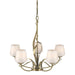 Flora 5 Arm Chandelier in Modern Brass - 103040-SKT-86-GG0236 by Hubbardton Forge