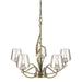 Flora 5 Arm Chandelier in Modern Brass - 103040-SKT-86-ZM0236 by Hubbardton Forge