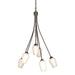 Flora 6 Arm Chandelier in Bronze - 103043-SKT-05-GG0303 by Hubbardton Forge