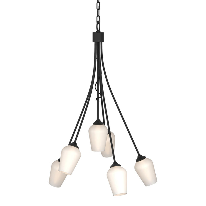 Flora 6 Arm Chandelier in Black - 103043-SKT-10-GG0303 by Hubbardton Forge