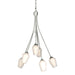 Flora 6 Arm Chandelier in Sterling - 103043-SKT-85-GG0303 by Hubbardton Forge