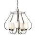 Flora 5 Arm Chandelier in Bronze - 103045-SKT-05-GG0303 by Hubbardton Forge