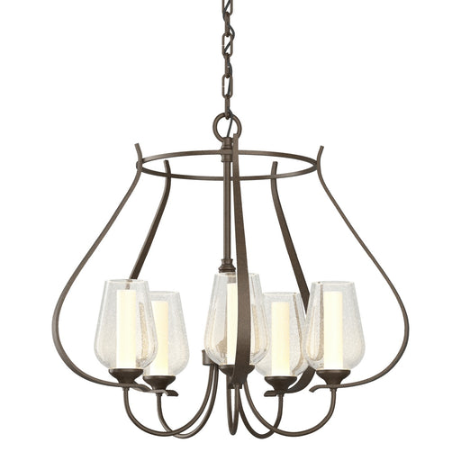 Flora 5 Arm Chandelier in Bronze - 103045-SKT-05-ZS0354 by Hubbardton Forge