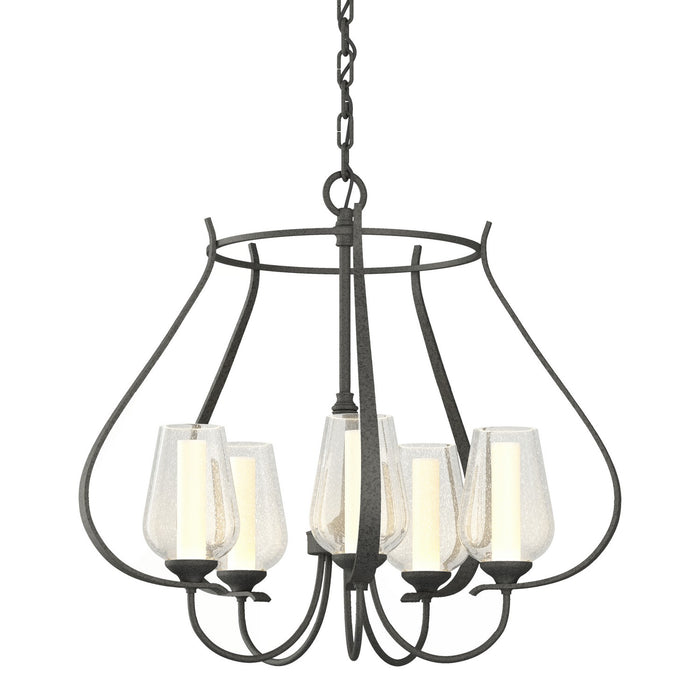 Flora 5 Arm Chandelier in Natural Iron - 103045-SKT-20-ZS0354 by Hubbardton Forge