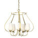 Flora 5 Arm Chandelier in Modern Brass - 103045-SKT-86-GG0303 by Hubbardton Forge