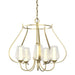 Flora 5 Arm Chandelier in Modern Brass - 103045-SKT-86-ZS0354 by Hubbardton Forge