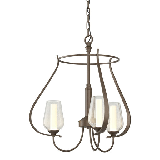 Flora 3 Arm Chandelier in Bronze - 103047-SKT-05-ZS0354 by Hubbardton Forge