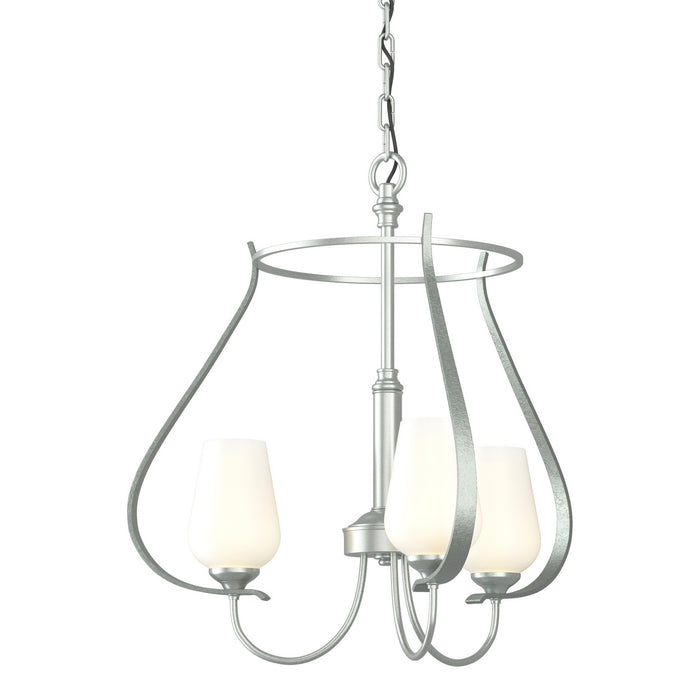 Flora 3 Arm Chandelier in Vintage Platinum - 103047-SKT-82-GG0303 by Hubbardton Forge