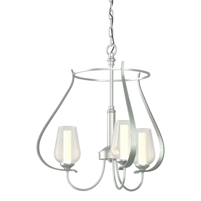 Flora 3 Arm Chandelier in Vintage Platinum - 103047-SKT-82-ZS0354 by Hubbardton Forge