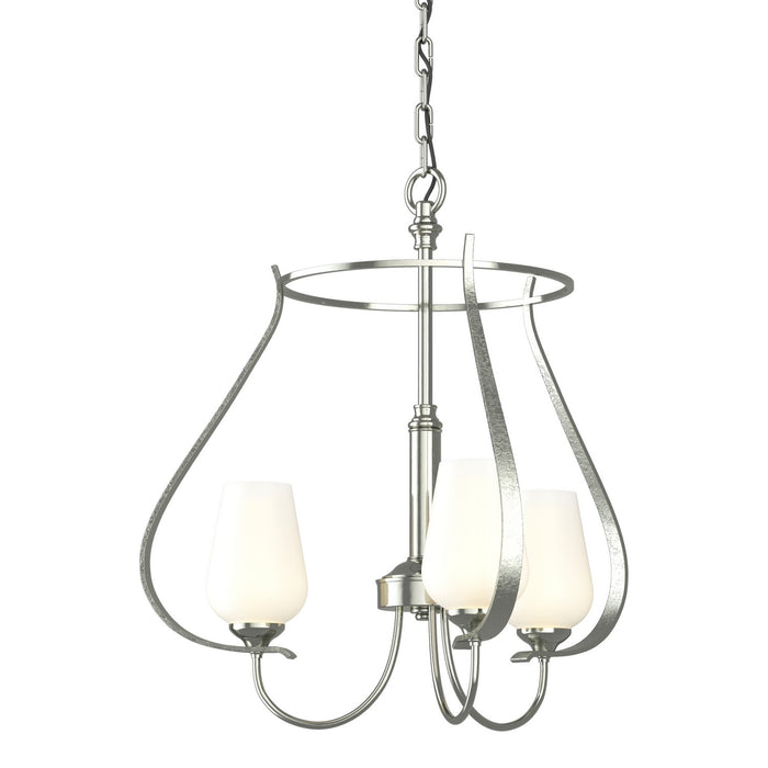 Flora 3 Arm Chandelier in Sterling - 103047-SKT-85-GG0303 by Hubbardton Forge