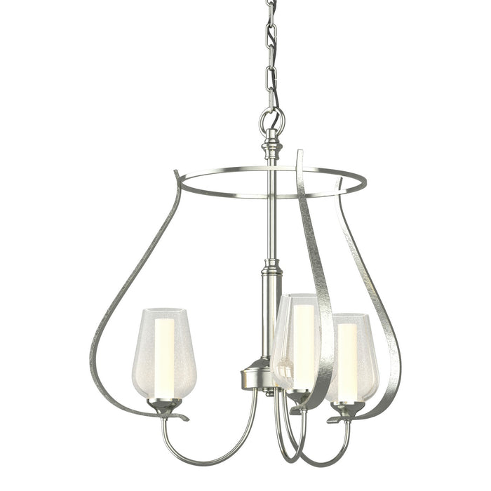 Flora 3 Arm Chandelier in Sterling - 103047-SKT-85-ZS0354 by Hubbardton Forge