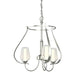 Flora 3 Arm Chandelier in Sterling - 103047-SKT-85-ZS0354 by Hubbardton Forge