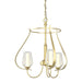 Flora 3 Arm Chandelier in Modern Brass - 103047-SKT-86-ZS0354 by Hubbardton Forge