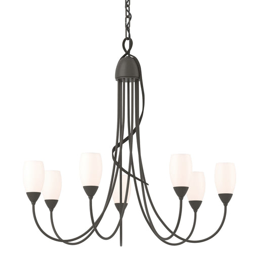 Flora 7 Arm Chandelier in Dark Smoke - 103049-SKT-07-GG0444 by Hubbardton Forge