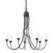 Flora 7 Arm Chandelier in Black - 103049-SKT-10-GG0444 by Hubbardton Forge