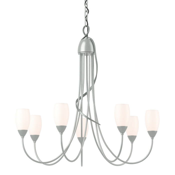 Flora 7 Arm Chandelier in Vintage Platinum - 103049-SKT-82-GG0444 by Hubbardton Forge