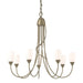 Flora 7 Arm Chandelier in Soft Gold - 103049-SKT-84-GG0444 by Hubbardton Forge