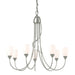 Flora 7 Arm Chandelier in Sterling - 103049-SKT-85-GG0444 by Hubbardton Forge