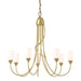 Flora 7 Arm Chandelier in Modern Brass - 103049-SKT-86-GG0444 by Hubbardton Forge