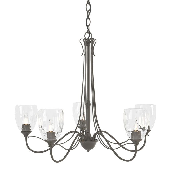 Trellis 5 Arm Chandelier in Dark Smoke - 103063-SKT-07-LL0083 by Hubbardton Forge