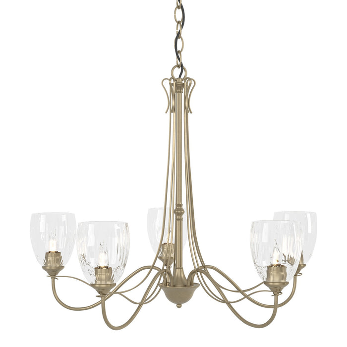 Trellis 5 Arm Chandelier in Soft Gold - 103063-SKT-84-LL0083 by Hubbardton Forge