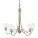 Trellis 5 Arm Chandelier in Soft Gold - 103063-SKT-84-LL0083 by Hubbardton Forge